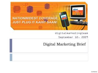 Digital Marketing Brief