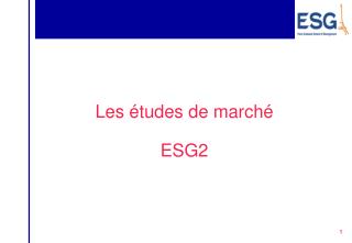 Les études de marché ESG2