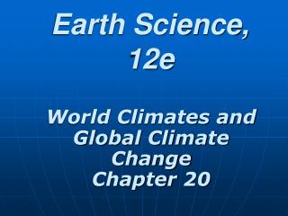 Earth Science, 12e