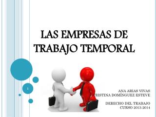 LAS EMPRESAS DE TRABAJO TEMPORAL