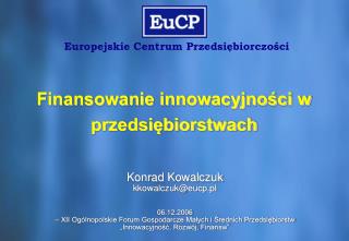 Finansowanie innowacyjności w przedsiębiorstwach