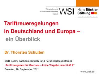 Tariftreueregelungen in Deutschland und Europa – ein Überblick