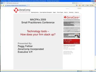 MACPA’s 2009 Small Practitioners Conference Technology tools – How does your firm stack up?