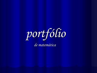 portfólio de matemática