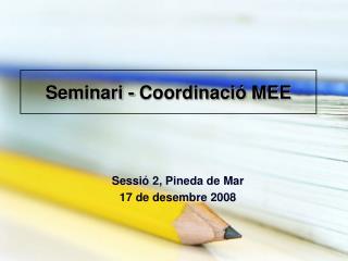 Seminari - Coordinació MEE