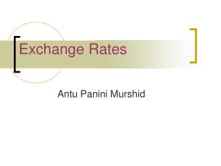 Exchange Rates