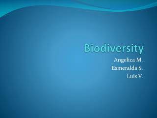 Biodiversity