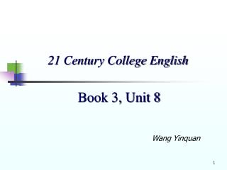 Book 3, Unit 8
