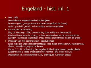 Engeland - hist. inl. 1