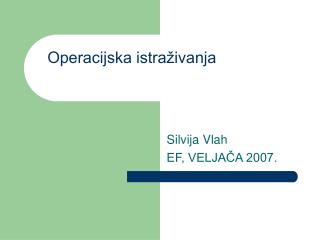 Operacijska istraživanja