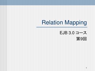 Relation Mapping