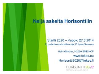 Neljä askelta Horisonttiin