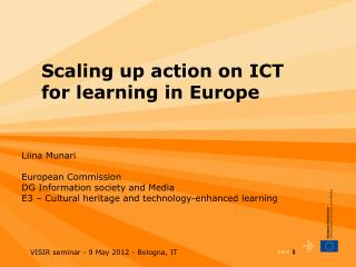 Scaling up action on ICT for learning in Europe