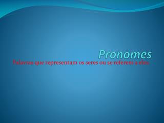 Pronomes