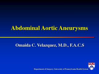 Abdominal Aortic Aneurysms