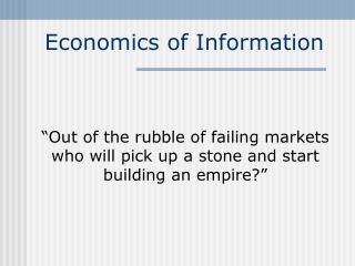 Economics of Information