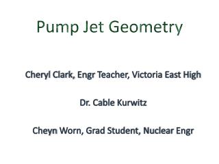 Pump Jet Geometry