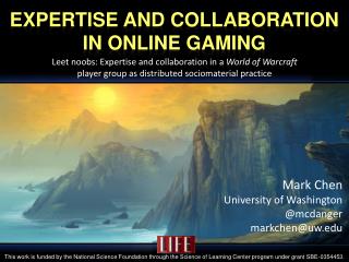 Expertise and collaboration in online gaming