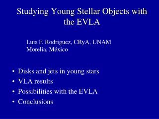 Studying Young Stellar Objects with the EVLA