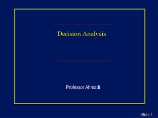 Decision Analysis