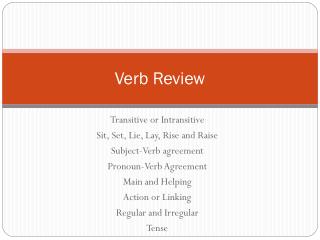 Verb Review