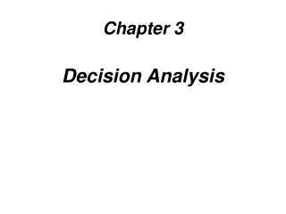 Decision Analysis