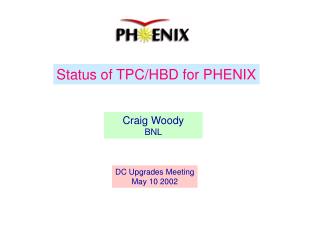 Status of TPC/HBD for PHENIX