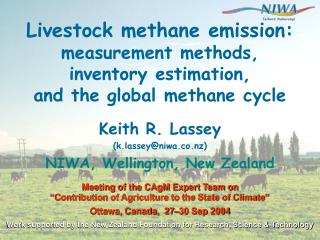 Livestock methane emission: measurement methods, inventory estimation, and the global methane cycle