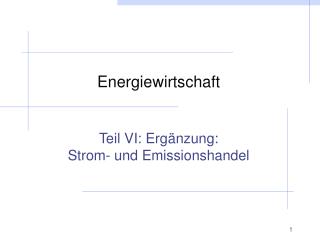 Energiewirtschaft