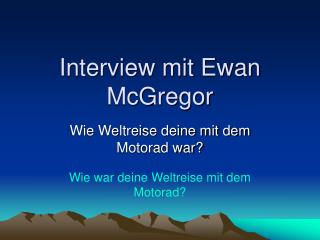 Interview mit Ewan McGregor