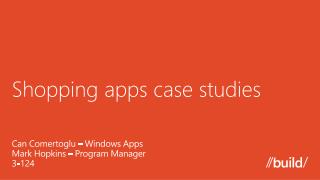 Shopping apps case studies