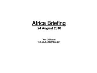 Africa Briefing 24 August 2010