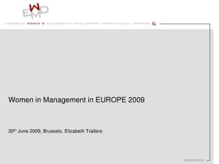 Women in Management in EUROPE 2009