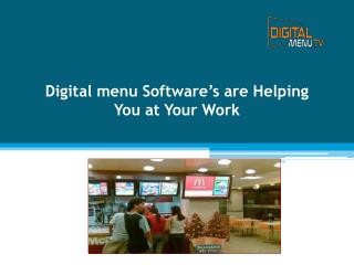 Digital menu software ideal for Restaurant