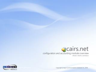 configuration and accounting modules overview software, networks, and features