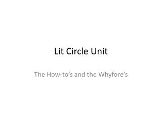 Lit Circle Unit