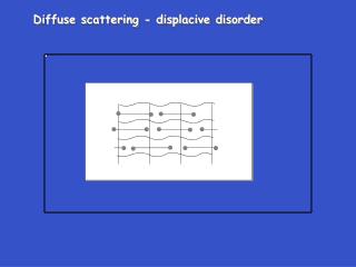 Diffuse scattering - displacive disorder