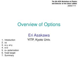 Overview of Options