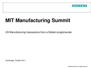 MIT Manufacturing Summit