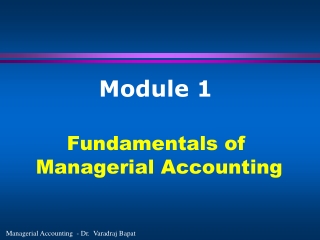 Fundamentals of Managerial Accounting