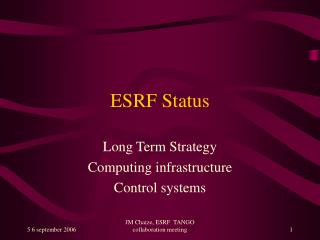 ESRF Status