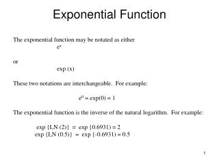 Exponential Function
