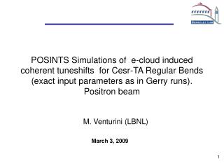 M. Venturini (LBNL)