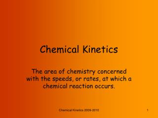 Chemical Kinetics