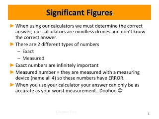 Significant Figures