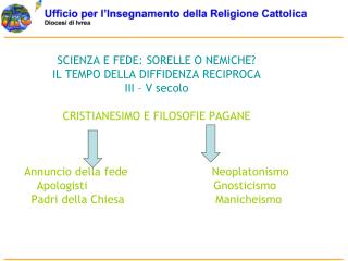 ALLA RICERCA DI UNA COMUNE INTESA