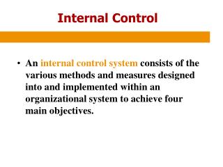 Internal Control