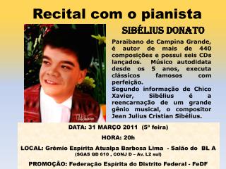 Recital com o pianista