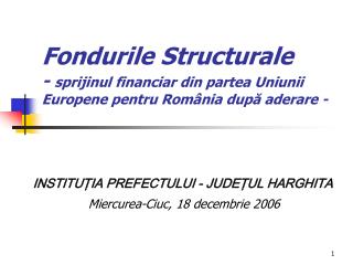Miercurea-Ciuc, 18 d ecembrie 2006