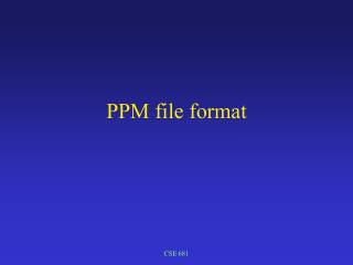 PPM file format